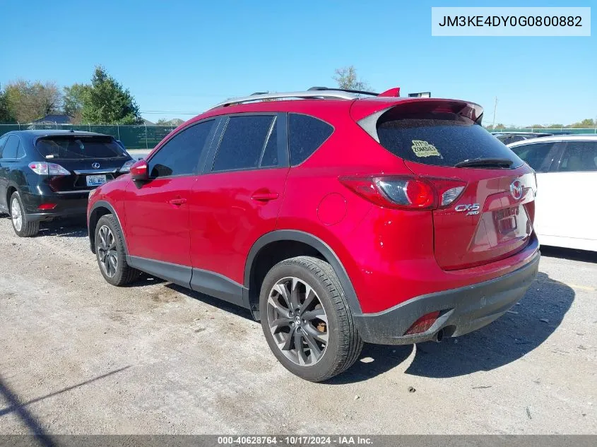 2016 Mazda Cx-5 Grand Touring VIN: JM3KE4DY0G0800882 Lot: 40628764