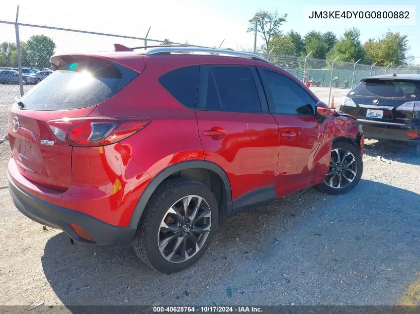 2016 Mazda Cx-5 Grand Touring VIN: JM3KE4DY0G0800882 Lot: 40628764