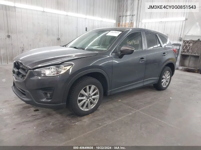 2016 Mazda Cx-5 Touring VIN: JM3KE4CY0G0851543 Lot: 40649608