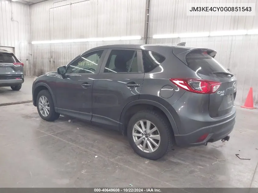 2016 Mazda Cx-5 Touring VIN: JM3KE4CY0G0851543 Lot: 40649608