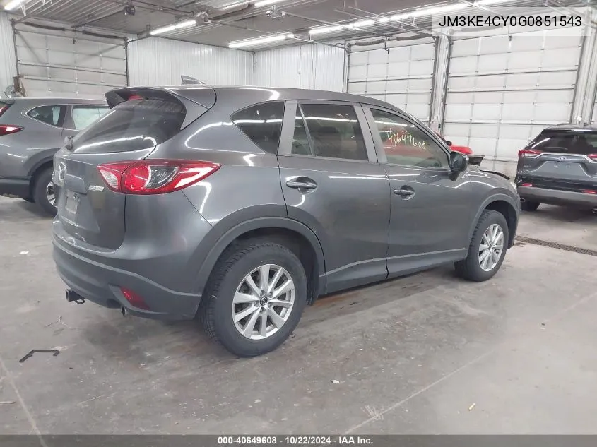 2016 Mazda Cx-5 Touring VIN: JM3KE4CY0G0851543 Lot: 40649608