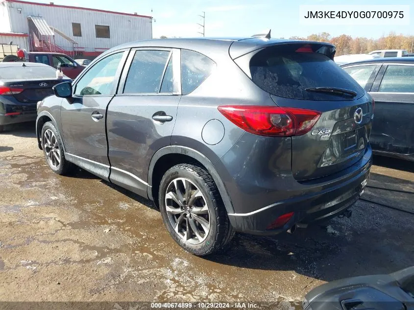 2016 Mazda Cx-5 Grand Touring VIN: JM3KE4DY0G0700975 Lot: 40674899