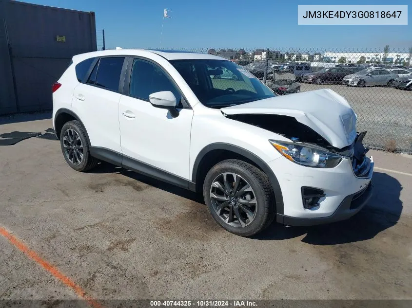 2016 Mazda Cx-5 Grand Touring VIN: JM3KE4DY3G0818647 Lot: 40744325