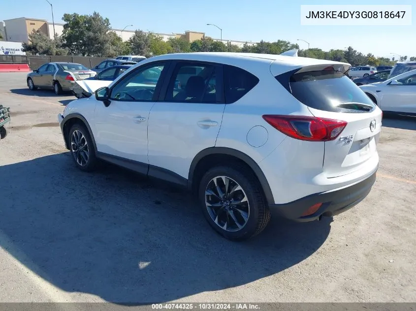 2016 Mazda Cx-5 Grand Touring VIN: JM3KE4DY3G0818647 Lot: 40744325