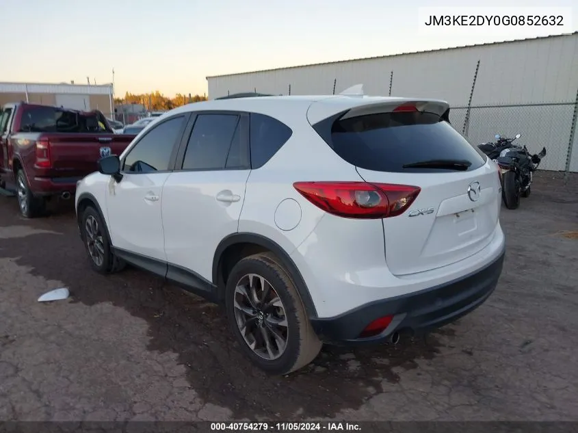 2016 Mazda Cx-5 Grand Touring VIN: JM3KE2DY0G0852632 Lot: 40754279