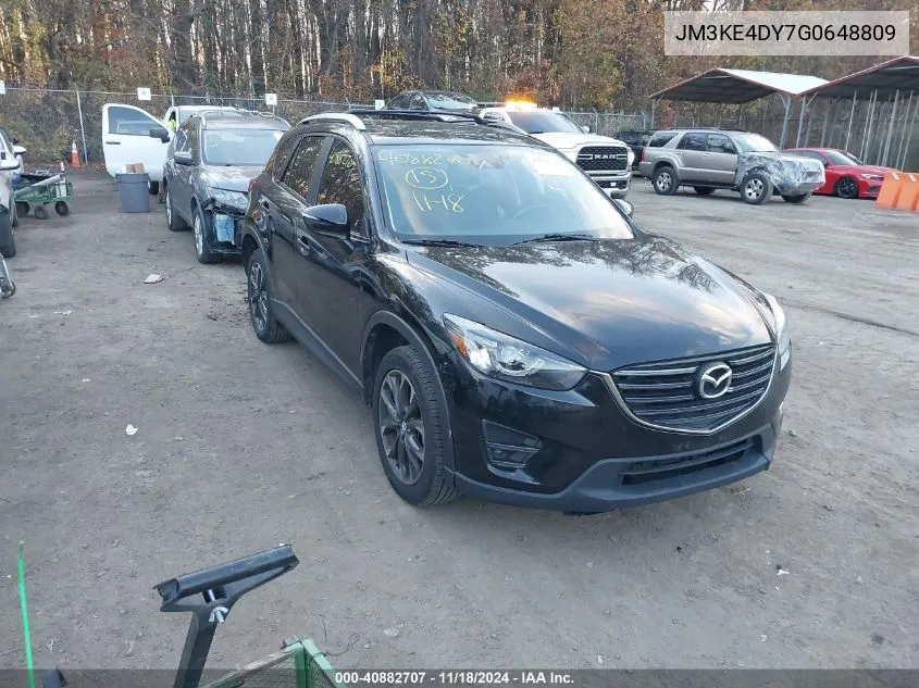 2016 Mazda Cx-5 Grand Touring VIN: JM3KE4DY7G0648809 Lot: 40882707