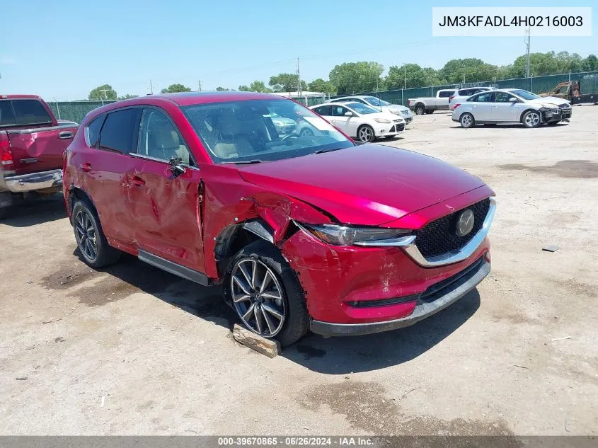 JM3KFADL4H0216003 2017 Mazda Cx-5 Grand Touring