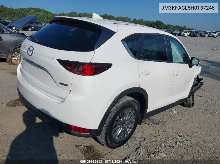 2017 Mazda Cx-5 Touring VIN: JM3KFACL5H0137246 Lot: 39865413