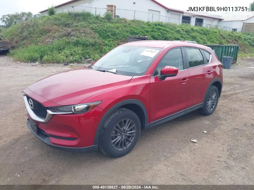 2017 Mazda Cx-5 Sport VIN: JM3KFBBL9H0113751 Lot: 40138827