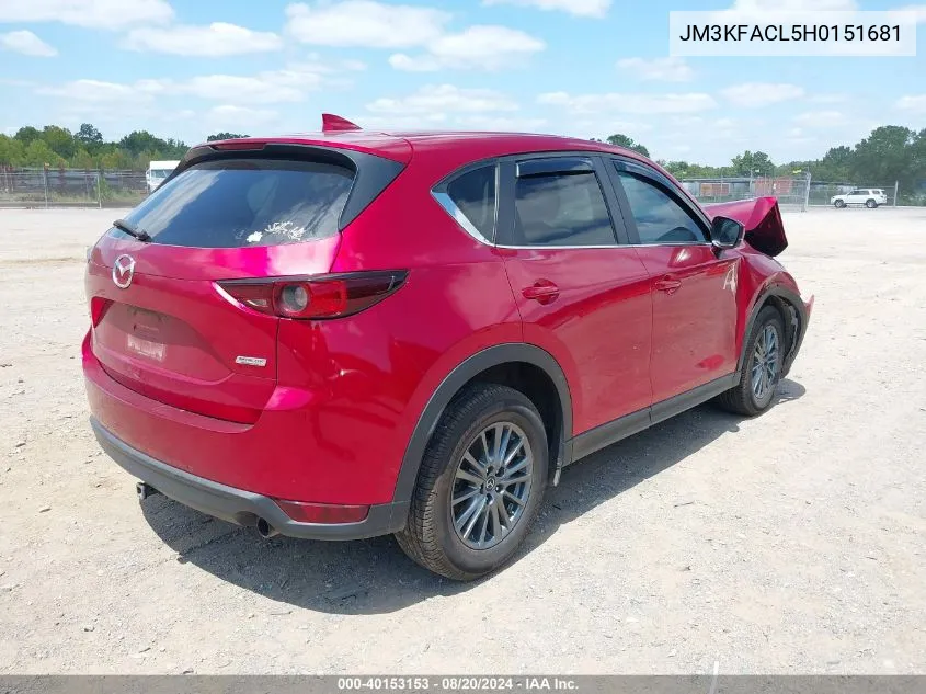 JM3KFACL5H0151681 2017 Mazda Cx-5 Touring