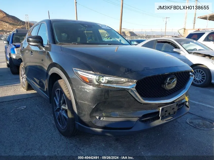 2017 Mazda Cx-5 Grand Touring VIN: JM3KFBDLXH0138655 Lot: 40442491