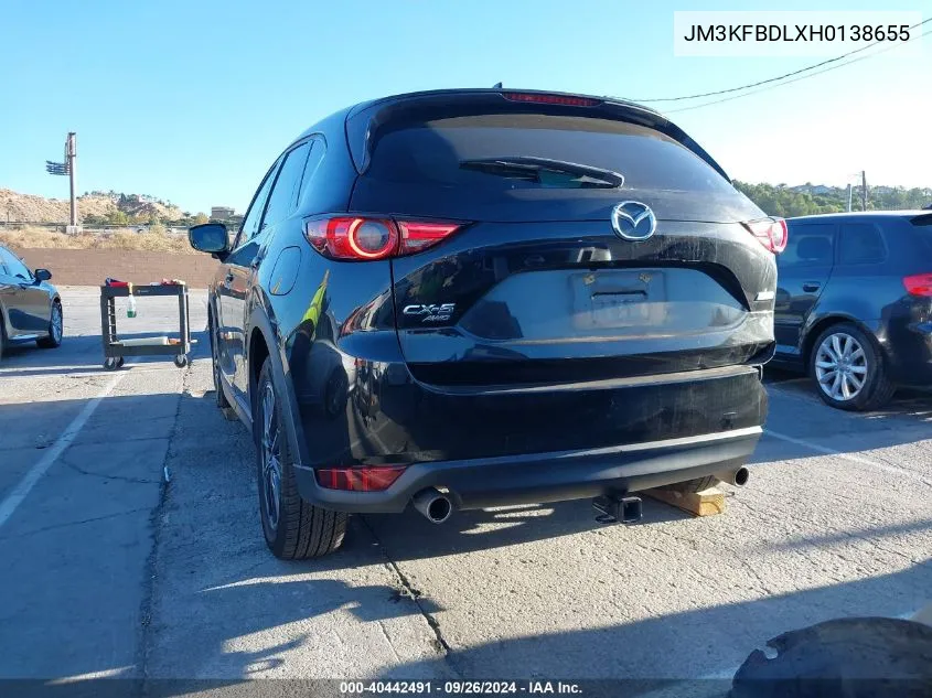 2017 Mazda Cx-5 Grand Touring VIN: JM3KFBDLXH0138655 Lot: 40442491