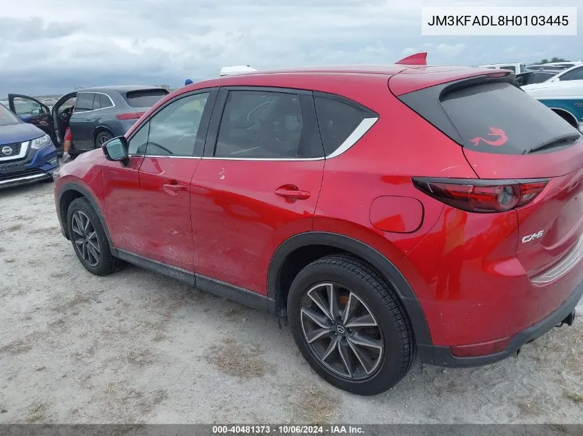 2017 Mazda Cx-5 Grand Touring VIN: JM3KFADL8H0103445 Lot: 40481373