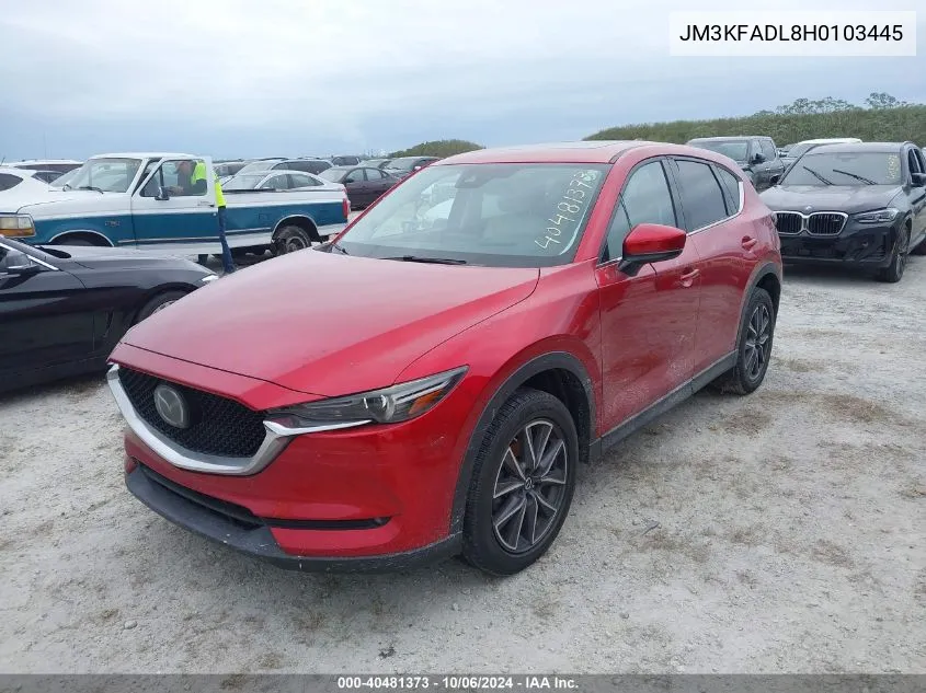 2017 Mazda Cx-5 Grand Touring VIN: JM3KFADL8H0103445 Lot: 40481373