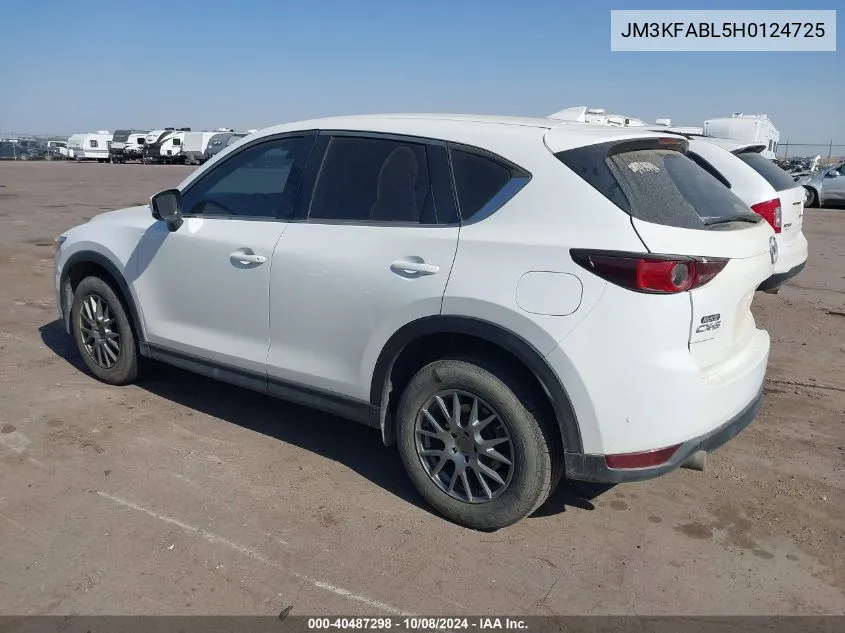 2017 Mazda Cx-5 Sport VIN: JM3KFABL5H0124725 Lot: 40487298