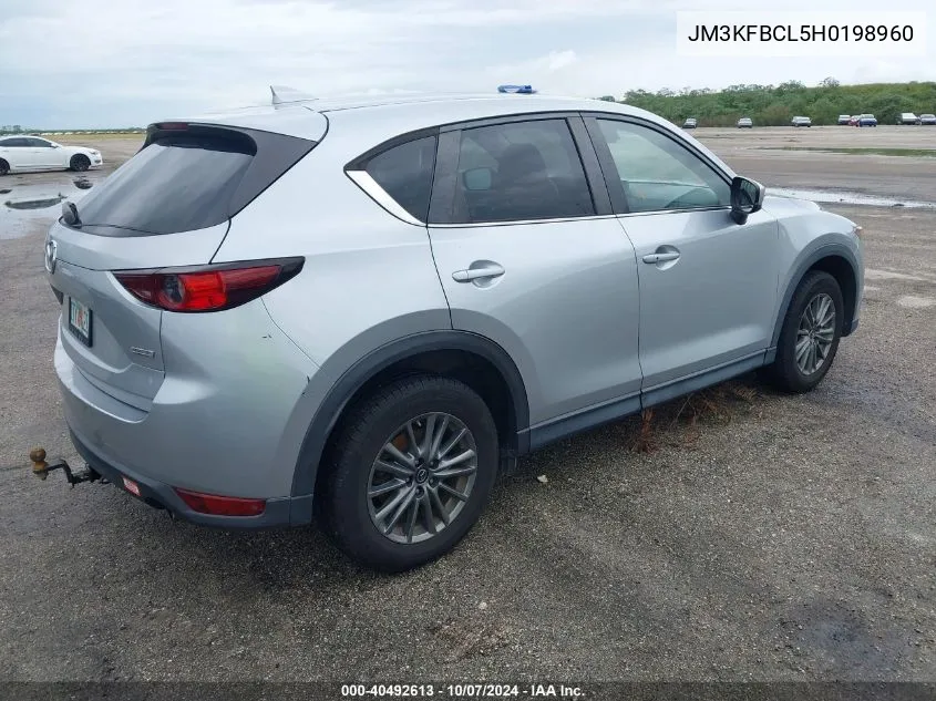 2017 Mazda Cx-5 Touring VIN: JM3KFBCL5H0198960 Lot: 40492613