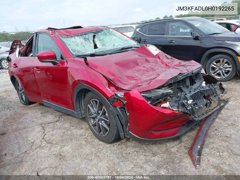 2017 Mazda Cx-5 Grand Touring VIN: JM3KFADL0H0192265 Lot: 40503791