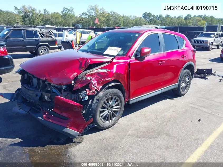 2017 Mazda Cx-5 Touring VIN: JM3KFACL4H0190715 Lot: 40558042