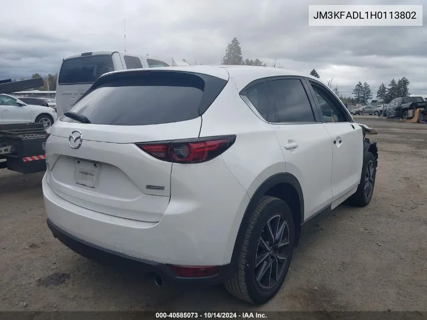 2017 Mazda Cx-5 Grand Touring VIN: JM3KFADL1H0113802 Lot: 40585073