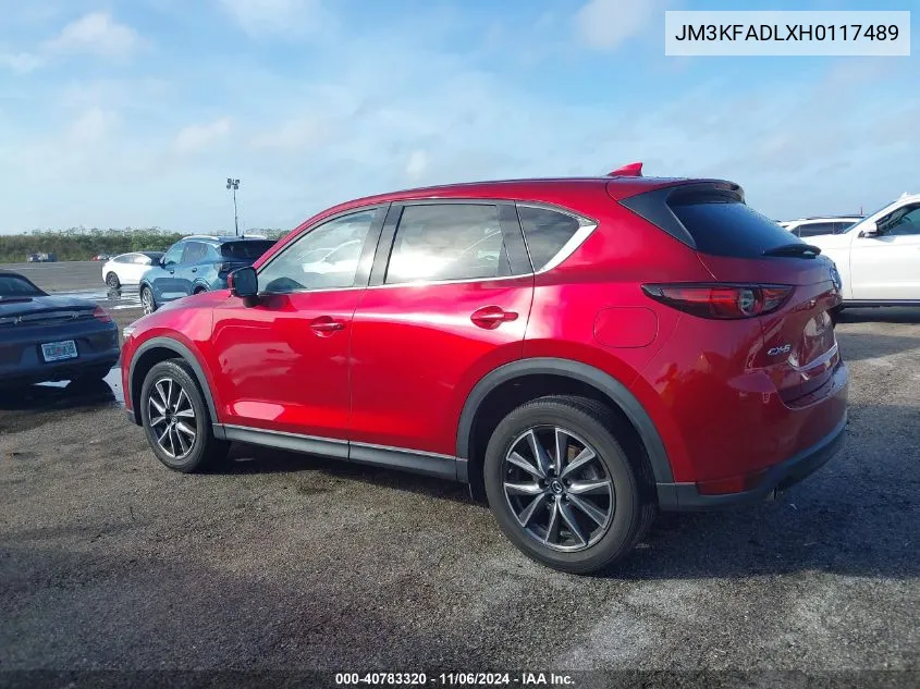 2017 Mazda Cx-5 Grand Touring VIN: JM3KFADLXH0117489 Lot: 40783320