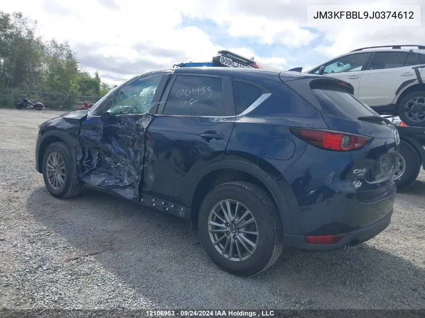 2018 Mazda Cx-5 VIN: JM3KFBBL9J0374612 Lot: 12106953