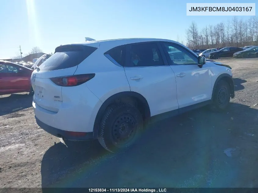 2018 Mazda Cx-5 VIN: JM3KFBCM8J0403167 Lot: 12153834