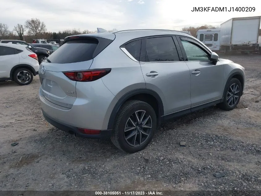 2018 Mazda Cx-5 Grand Touring VIN: JM3KFADM1J1400209 Lot: 38105051