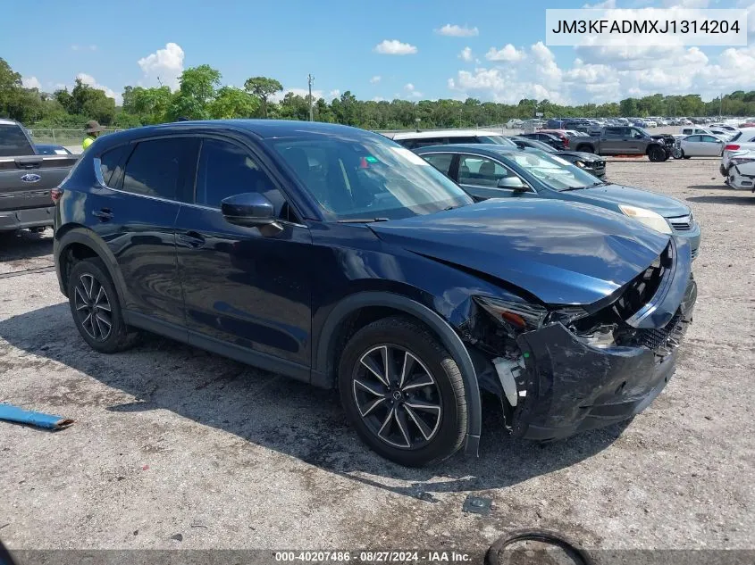 2018 Mazda Cx-5 Grand Touring VIN: JM3KFADMXJ1314204 Lot: 40207486