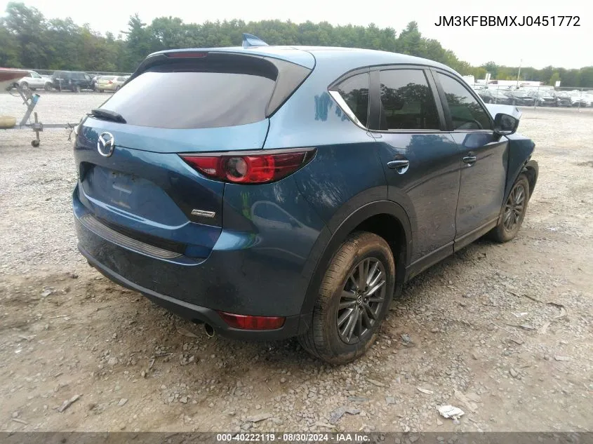 2018 Mazda Cx-5 Sport VIN: JM3KFBBMXJ0451772 Lot: 40222119