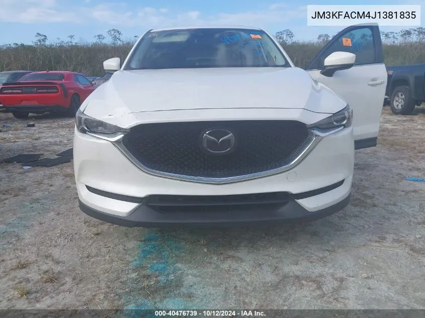 2018 Mazda Cx-5 Touring VIN: JM3KFACM4J1381835 Lot: 40476739