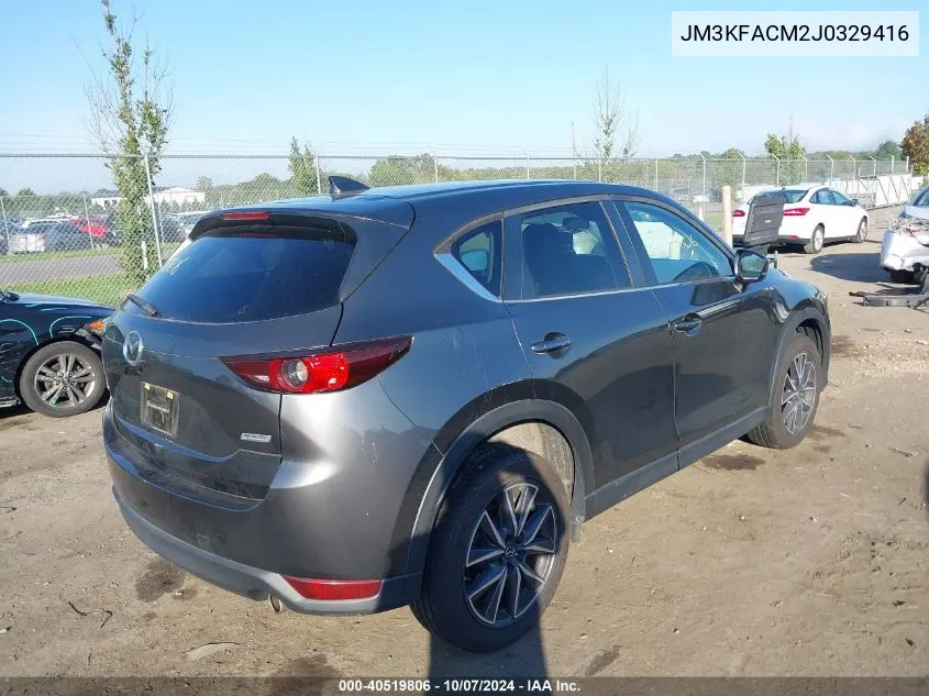 2018 Mazda Cx-5 Touring VIN: JM3KFACM2J0329416 Lot: 40519806