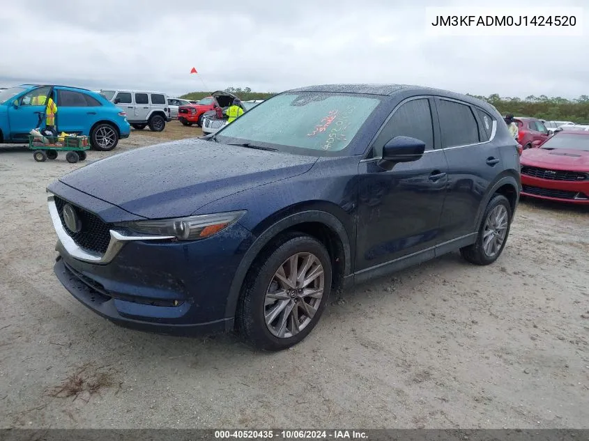 2018 Mazda Cx-5 Grand Touring VIN: JM3KFADM0J1424520 Lot: 40520435