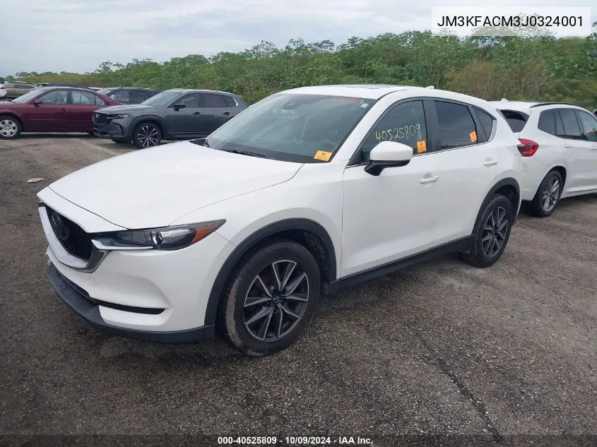 2018 Mazda Cx-5 Touring VIN: JM3KFACM3J0324001 Lot: 40525809