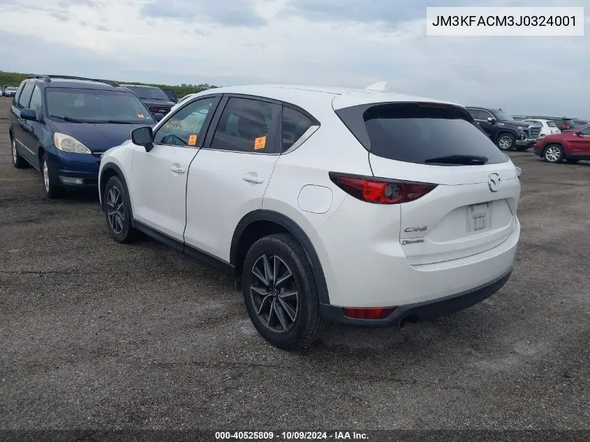 2018 Mazda Cx-5 Touring VIN: JM3KFACM3J0324001 Lot: 40525809