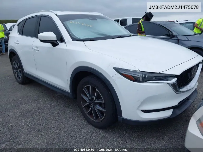 2018 Mazda Cx-5 Grand Touring VIN: JM3KFADM2J1475078 Lot: 40543480