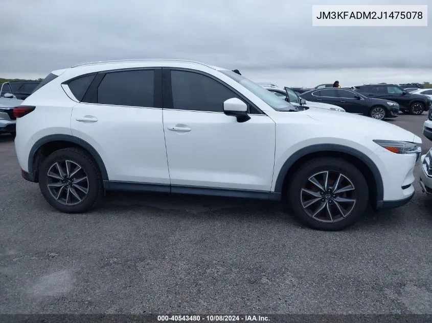 2018 Mazda Cx-5 Grand Touring VIN: JM3KFADM2J1475078 Lot: 40543480