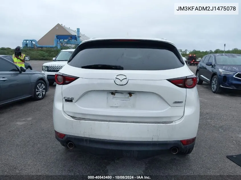 2018 Mazda Cx-5 Grand Touring VIN: JM3KFADM2J1475078 Lot: 40543480