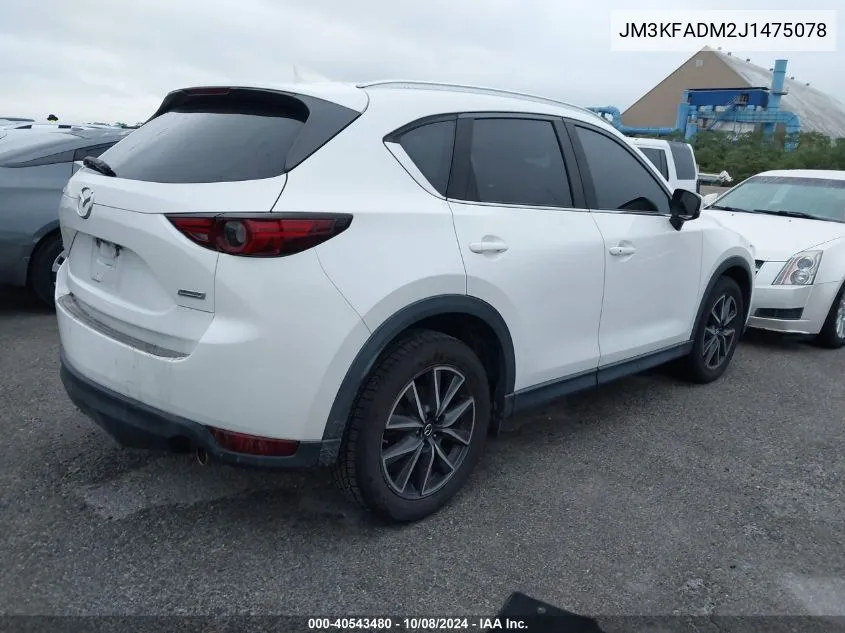 2018 Mazda Cx-5 Grand Touring VIN: JM3KFADM2J1475078 Lot: 40543480