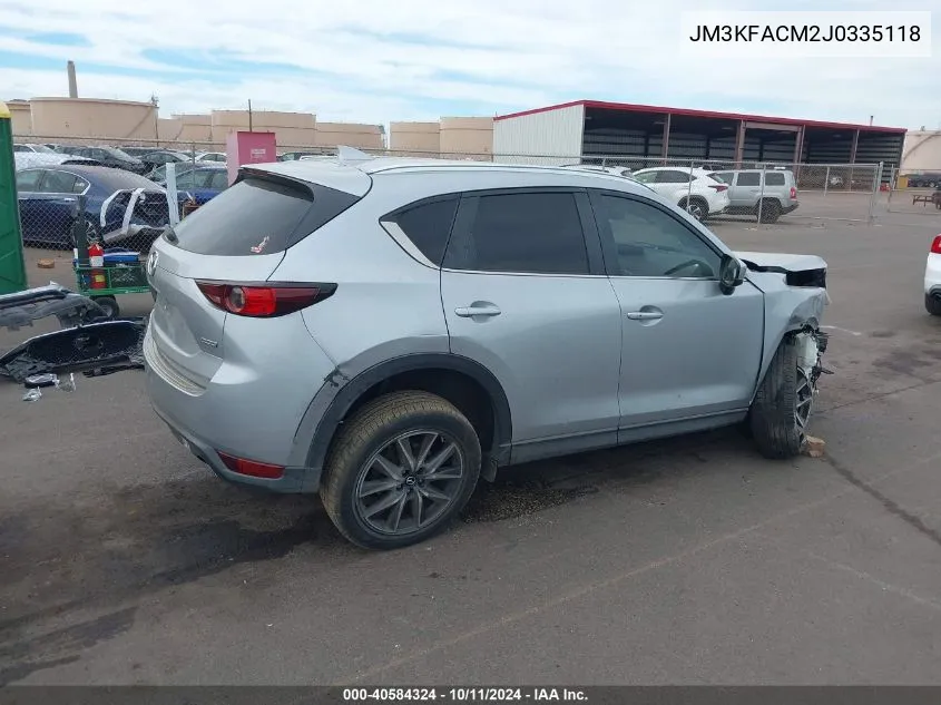 2018 Mazda Cx-5 Touring VIN: JM3KFACM2J0335118 Lot: 40584324