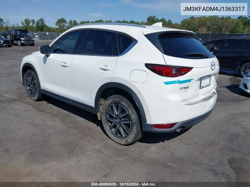 2018 Mazda Cx-5 Grand Touring VIN: JM3KFADM4J1363317 Lot: 40590839