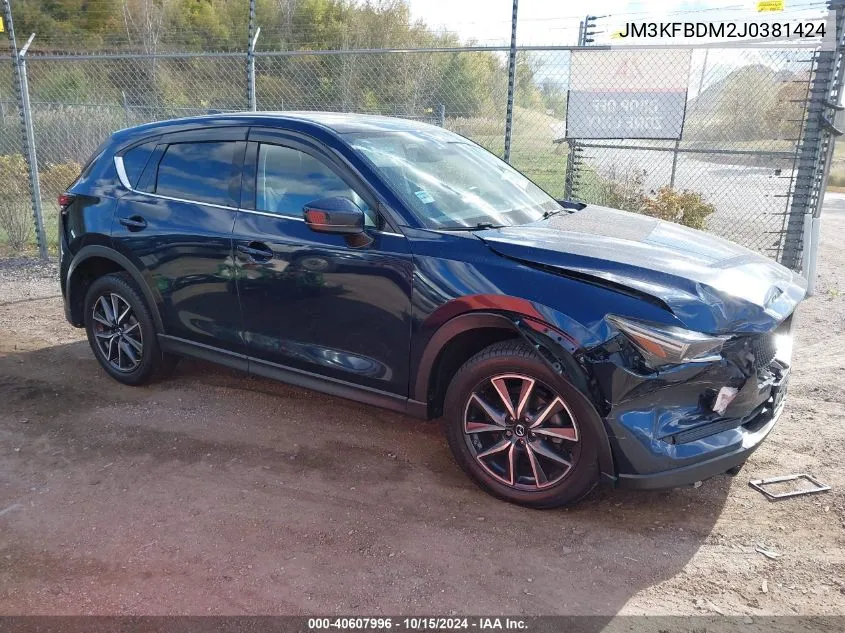 2018 Mazda Cx-5 Grand Touring VIN: JM3KFBDM2J0381424 Lot: 40607996