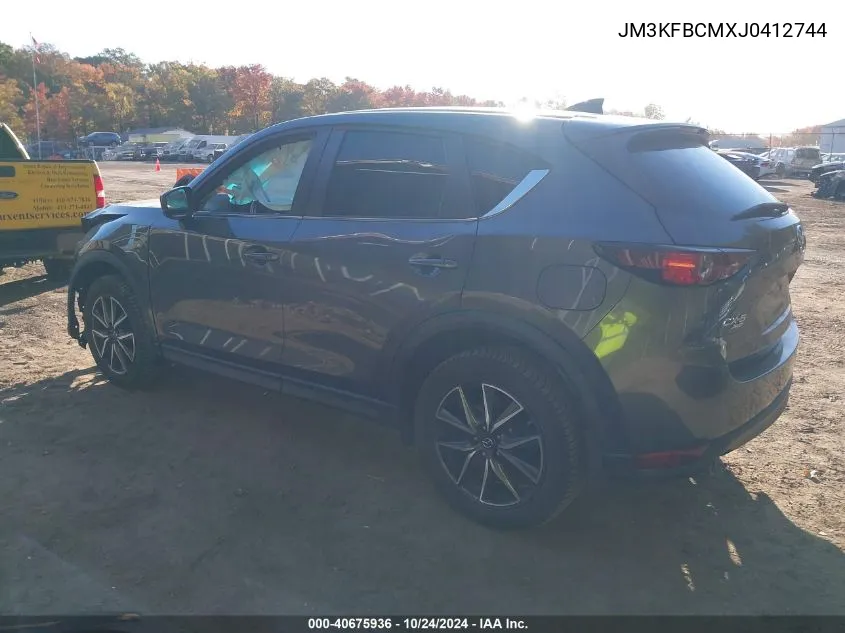 2018 Mazda Cx-5 Touring VIN: JM3KFBCMXJ0412744 Lot: 40675936