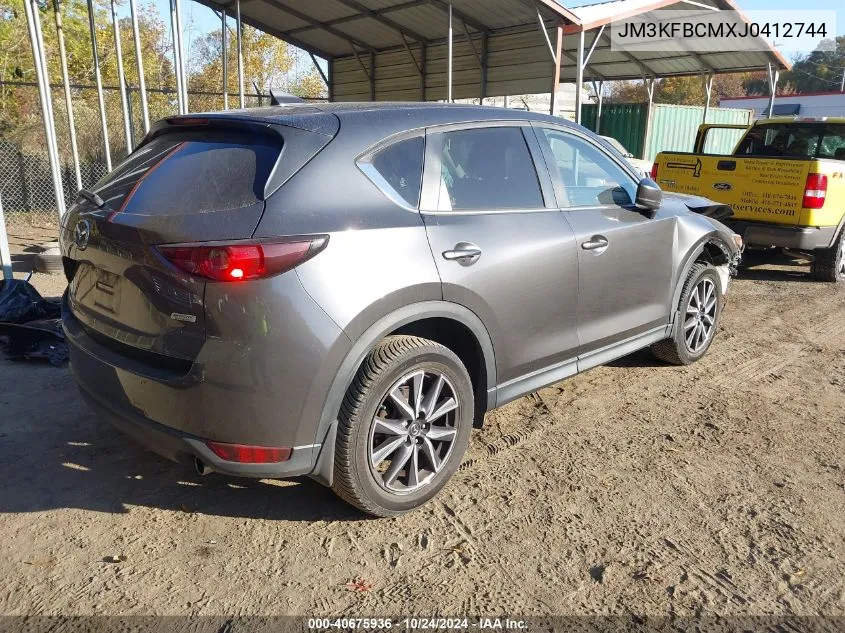 2018 Mazda Cx-5 Touring VIN: JM3KFBCMXJ0412744 Lot: 40675936