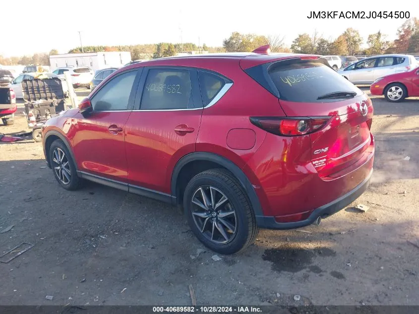 2018 Mazda Cx-5 Touring VIN: JM3KFACM2J0454500 Lot: 40689582