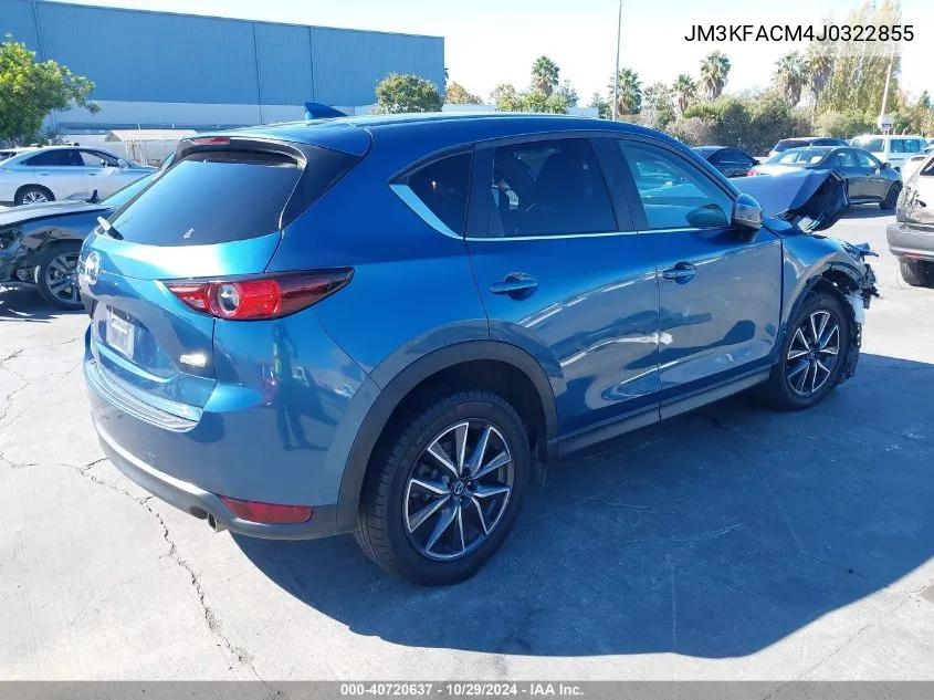 2018 Mazda Cx-5 Touring VIN: JM3KFACM4J0322855 Lot: 40720637