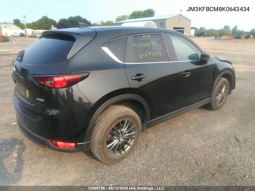 2019 Mazda Cx-5 VIN: JM3KFBCM8K0643434 Lot: 12066756