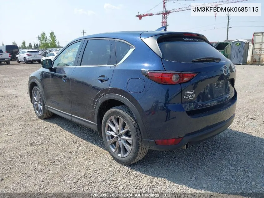 2019 Mazda Cx-5 VIN: JM3KFBDM6K0685115 Lot: 12069913