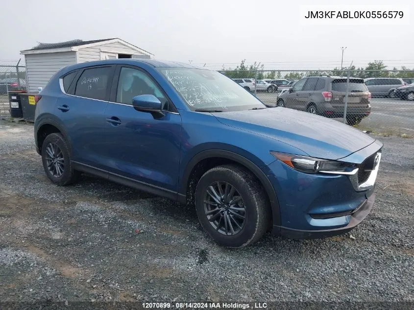 2019 Mazda Cx-5 Sport VIN: JM3KFABL0K0556579 Lot: 12070899