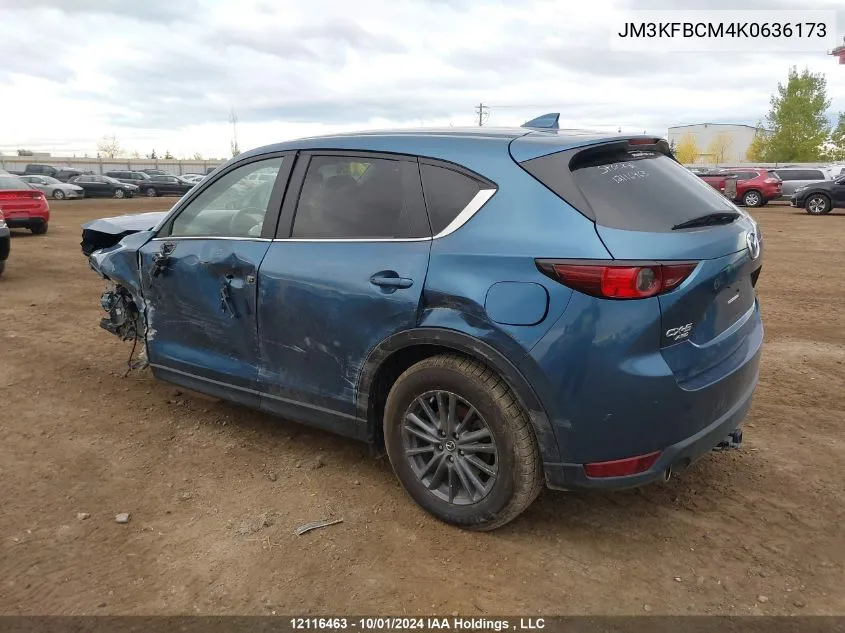 2019 Mazda Cx-5 VIN: JM3KFBCM4K0636173 Lot: 12116463