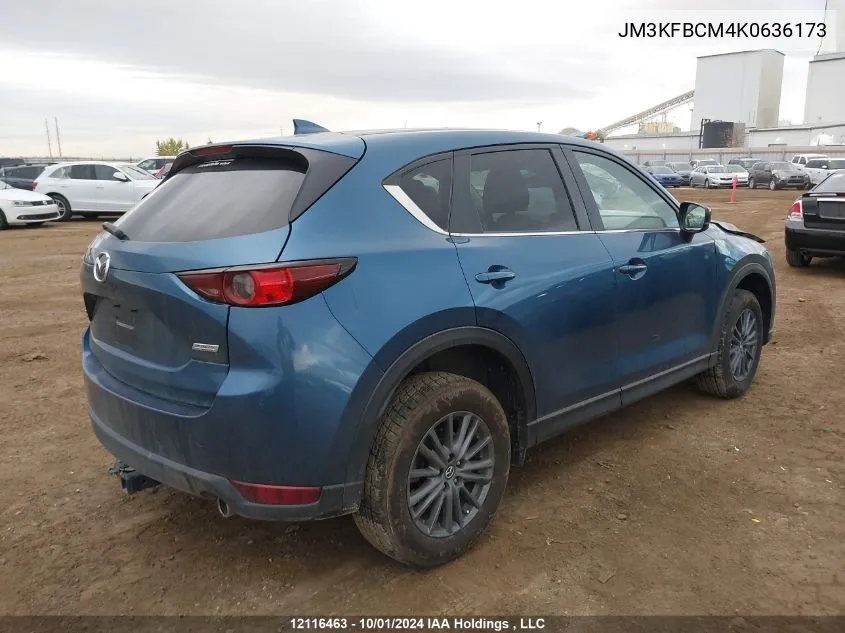 2019 Mazda Cx-5 VIN: JM3KFBCM4K0636173 Lot: 12116463